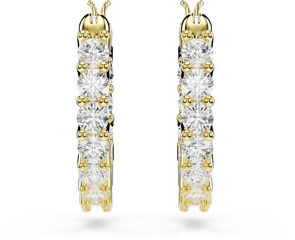 SWAROVSKI MATRIX VITTORE HOOP WHITE GOLD - ACCESSORIES JEWELRY EARRINGS - 5734475