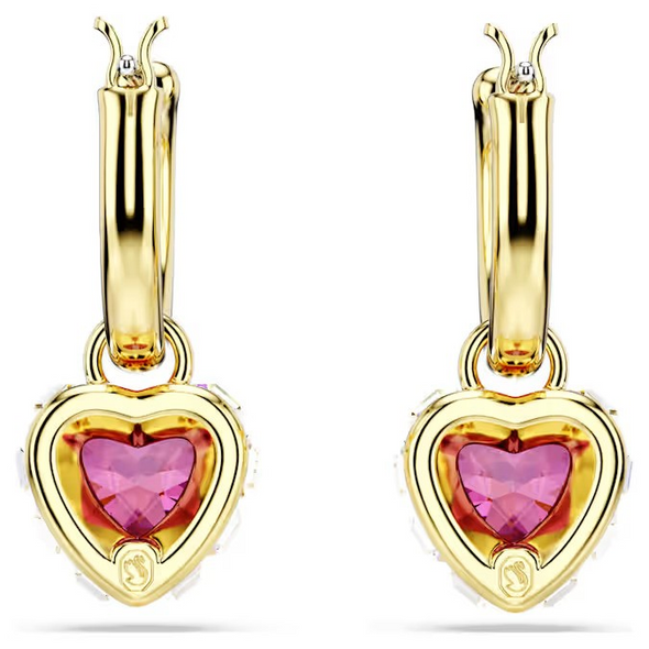 SWAROVSKI CHROMA HOOP DROP HEART RED - ACCESSORIES JEWELRY EARRINGS - 5689647