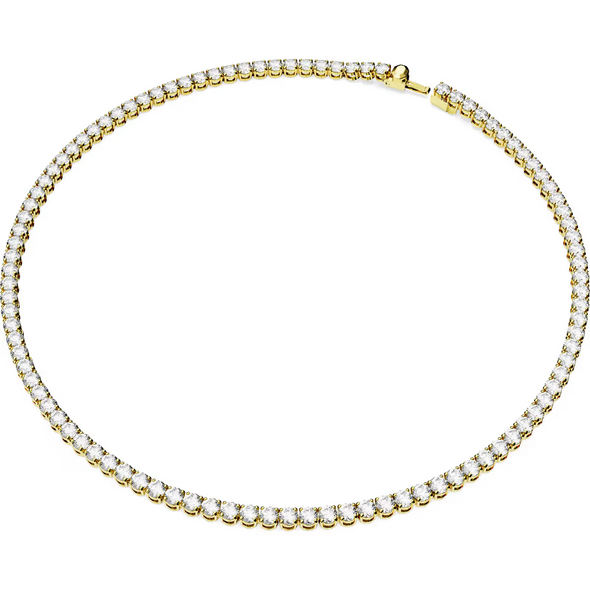 SWAROVSKI MATRIX TENNIS GOLD WHITE M - ACCESSORIES JEWELRY NECKLACE - 5681795
