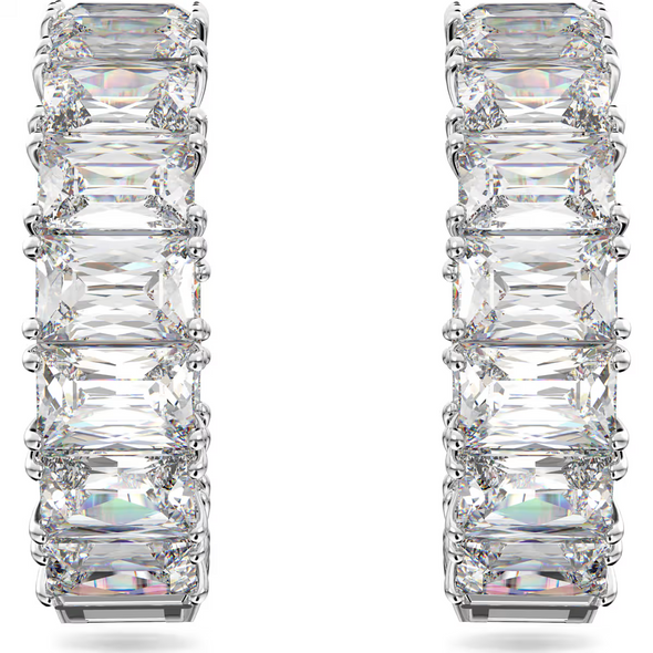 SWAROVSKI MATRIX HOOP OCTAGON WHITE - ACCESSORIES JEWELRY EARRINGS - 5689681