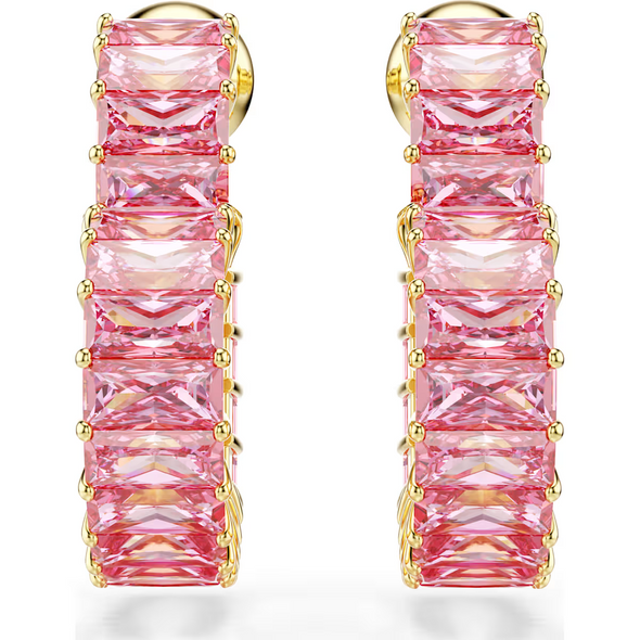 SWAROVSKI MATRIX HOOP HEART PINK - ACCESSORIES JEWELRY EARRINGS - 5720883