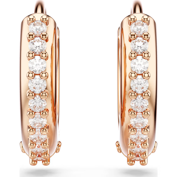 SWAROVSKI MATRIX HOOP ROSE GOLD TONE - ACCESSORIES JEWELRY EARRINGS - 5701601