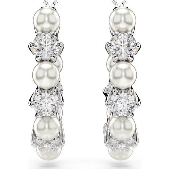 SWAROVSKI MATRIX PEARL HOOPS WHITE - ACCESSORIES JEWELRY EARRINGS - 5720885