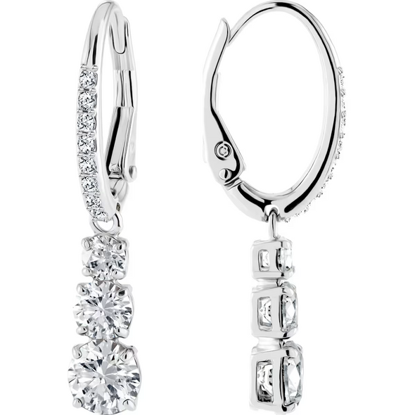 SWAROVSKI STILLA ATTRACT HOOP WHITE - ACCESSORIES JEWELRY EARRINGS - 5689706