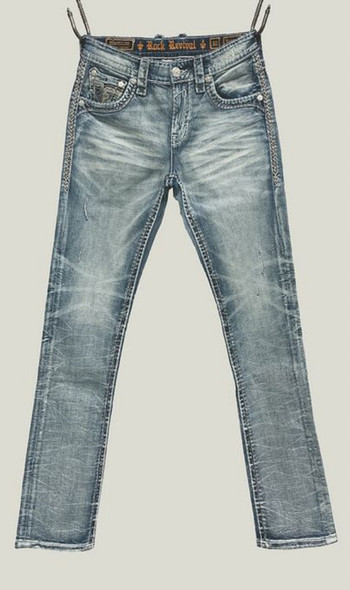 ROCK REVIVAL ERIDANUS STRAIGHT LIGHT WASH - MENS JEANS  - RP5667A202R