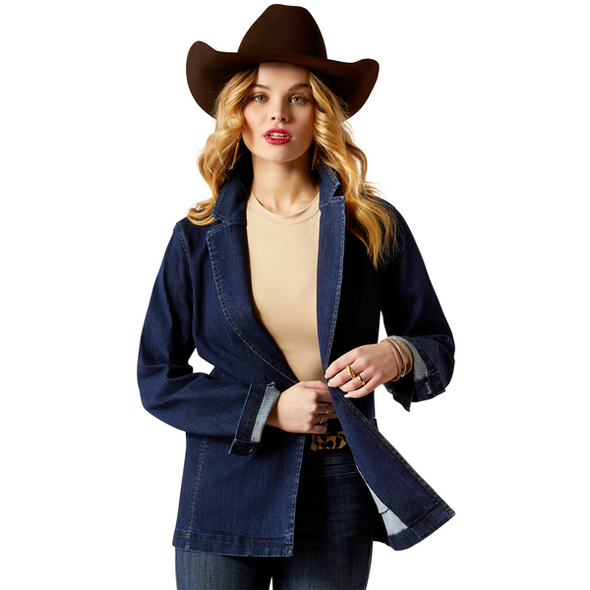ARIAT DENIM BLAZER MIDNIGHT - LADIES JACKET  - 10053928