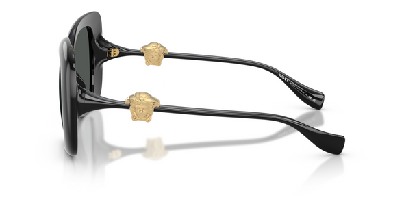 VERSACE BLACK WITH DARK GREY - SUNGLASS VERSACE  - 4499UGB1/87