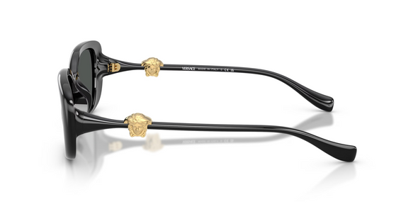 VERSACE SMALL SQUARE BLACK/DARK GREY - SUNGLASS VERSACE  - 4504DGB1/87