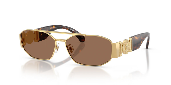 VERSACE MEDUSA GOLD WITH DARK BROWN - SUNGLASS VERSACE  - 2287100273