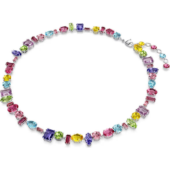 SWAROVSKI GEMA MULTICOLORED RHODIUM - ACCESSORIES JEWELRY NECKLACE - 5656397