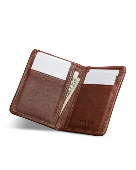 TECOVAS COWHIDE BIFOLD BOURBON - ACCESSORIES WALLET  - 30346BUR