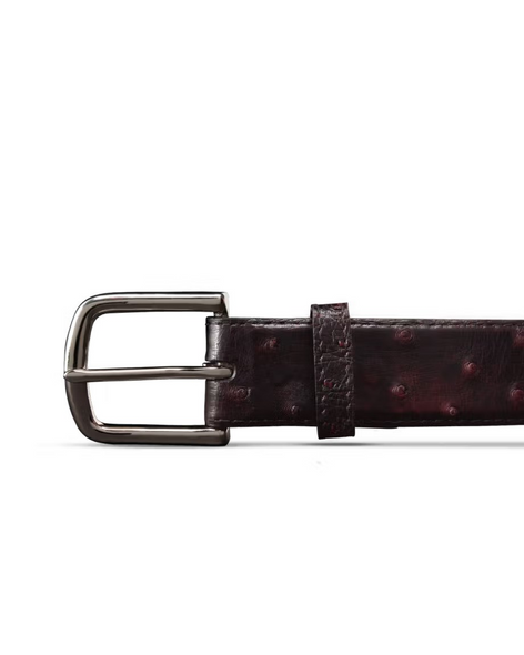 TECOVAS OSTRICH BELT II BLACK CHERRY - ACCESSORIES BELT MEN - M30342BCH