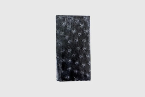STETSON CHECKBOOK BLACK COWBOY OSTRICH - ACCESSORIES WALLET  - 9808003-019