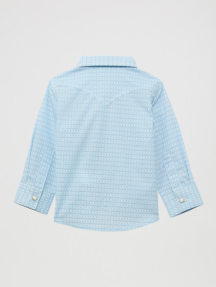WRANGLER BABY BOY SNAP BLUE PRINT - KIDS BOYS SHIRT - 112374300
