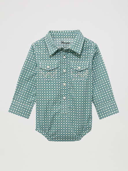 WRANGLER BABY BOY BODYSUIT TURQUOISE - KIDS BOYS SHIRT - 112374301