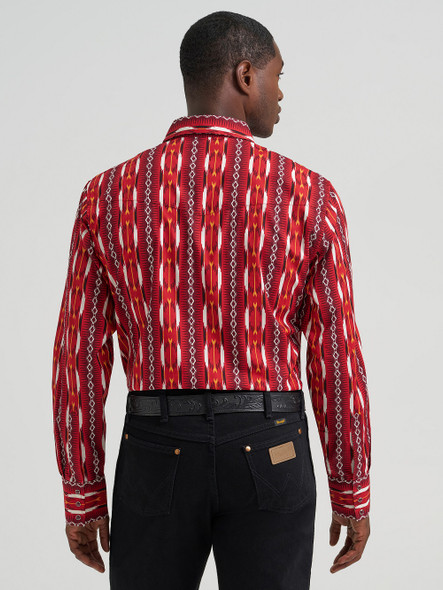WRANGLER CHECOTAH CLASSIC FIT RED PRINT - MENS SHIRT  - 112374909