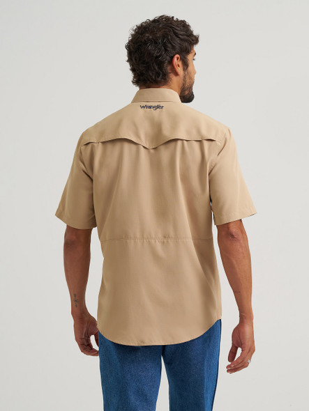 WRANGLER PERFORMANCE TRAVERTINE SOLID - MENS SHIRT  - 112375133