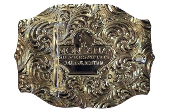 MONTANA SILVERSMITHS PRAYING COWBOY CRACKED EARTH - ACC BUCKLE  - 43810-917M