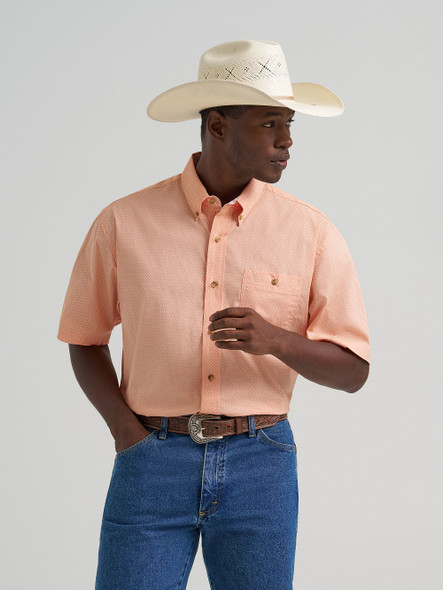 WRANGLER GEORGE STRAIT PEACH PRINT - MENS SHIRT  - 112374611