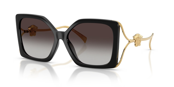 VERSACE LARGE SQUARE BLACK GREY LENSE - SUNGLASS VERSACE  - 4502UGB1/87