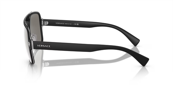 VERSACE AVIATOR MATTE BLACK SILVER - SUNGLASS VERSACE  - 219910006G