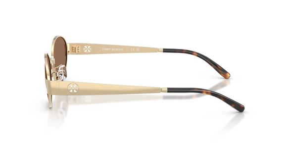 TORY BURCH MILLER METAL OVAL GOLD/BROWN - SUNGLASS TORY BURCH  - 6116336273