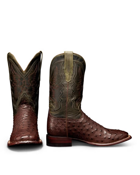TECOVAS THE EMMIT II TOBACCO OSTRICH - BOOT MENS WESTERN - M10095TBC