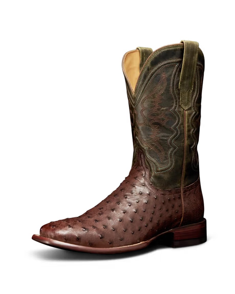 TECOVAS THE EMMIT II TOBACCO OSTRICH - BOOT MENS WESTERN - M10095TBC