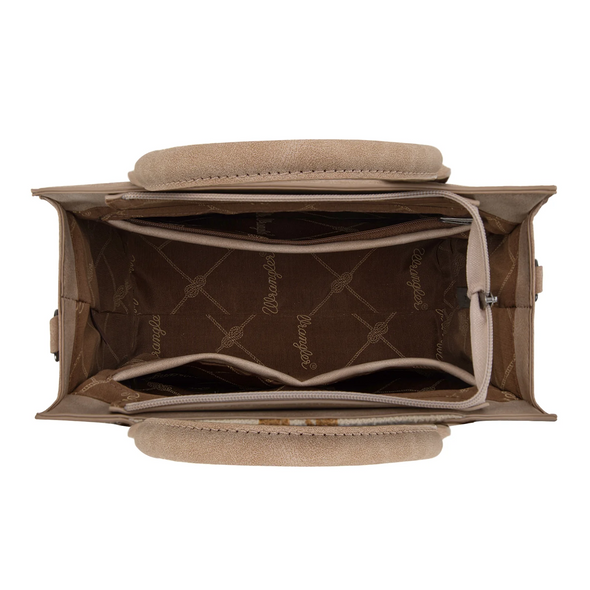 WRANGLER BROWN AZTEC  TOOLED PRINT - LADIES PURSES  - WG226-8120TN