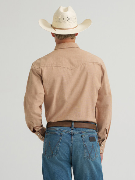 WRANGLER CODY JOHNSON BROWN SNAP - MENS SHIRT  - 112374497