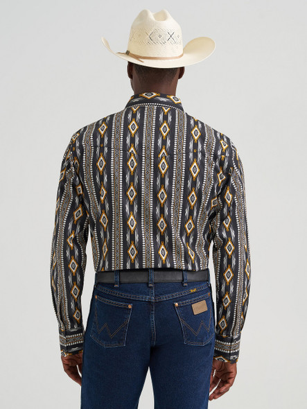 WRANGLER CHECOTAH CROW BLACK PRINT - MENS SHIRT  - 112374910