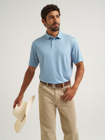 WRANGLER PERFORMANCE POLO PAPAYA PUNCH - MENS POLO  - 112375267