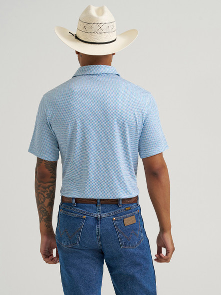 WRANGLER PERFORMANCE POLO VALLARTA BLUE - MENS POLO  - 112375277