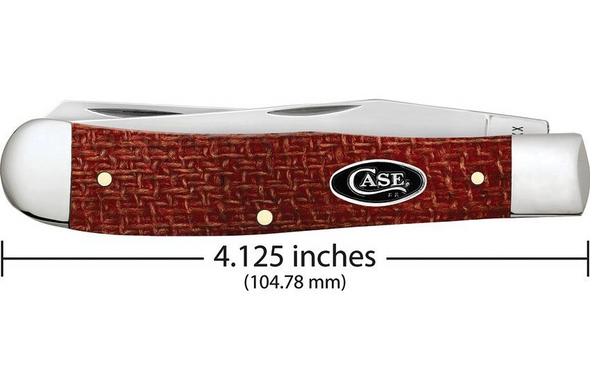 CASE SMOOTH DARK RED BURLAP MICARTA - ACC KNIVES  - 12270