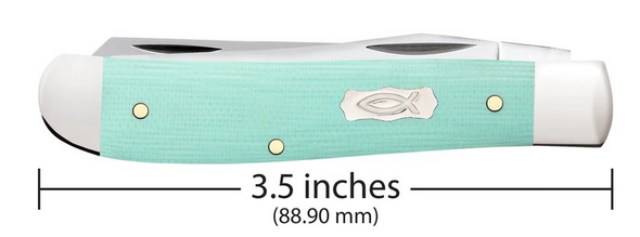 CASE SMOOTH SEAFOAM GREEN G-10 MINI - ACC KNIVES  - 18101