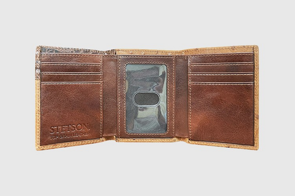 STETSON STETSON TRI FOLD BROWN - ACCESSORIES WALLET  - 9810001-200