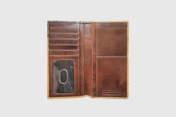 STETSON CROCO EMBOSSED RODEO BROWN - ACCESSORIES WALLET  - 9810003-200