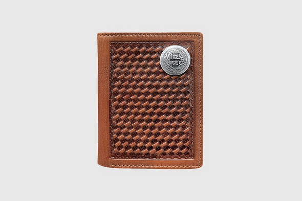 STETSON BASKETWEAVE EMBOSSED BROWN - ACCESSORIES WALLET  - 9811001-200