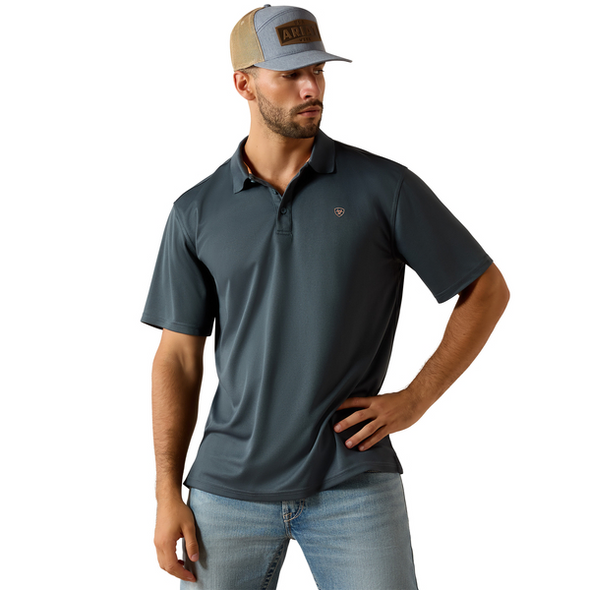 ARIAT TEK POLO DARK SLATE CLASSIC - MENS POLO  - 10071396