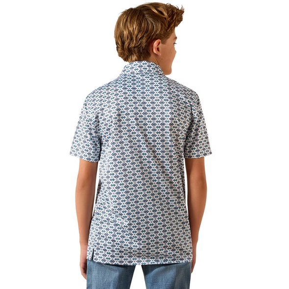 ARIAT ALL OVER PRINT WHITE SOUTHWEST - KIDS BOYS SHIRT - 10071206