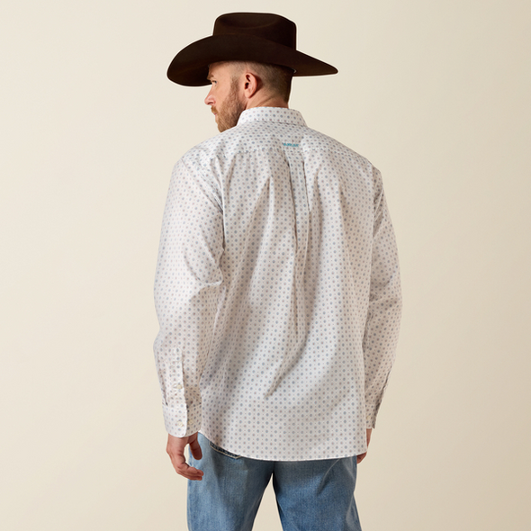 ARIAT JAYSON WHITE SOUTHWESTERN GEO - MENS SHIRT  - 10071611