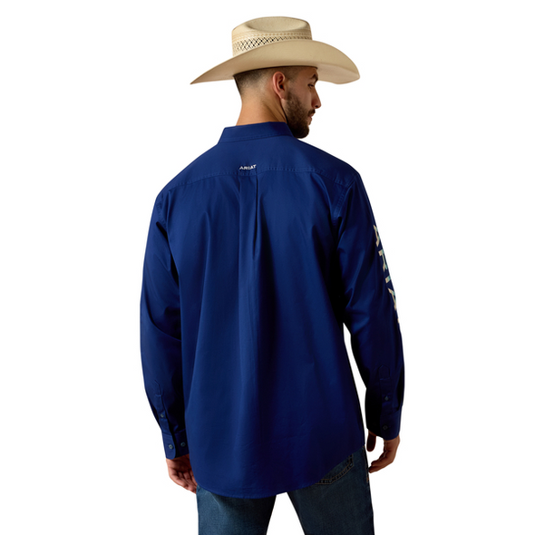 ARIAT TEAM LOGO TWILL BLUE DEPTHS - MENS SHIRT  - 10071687