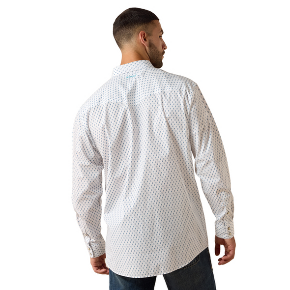 ARIAT TERENCE CLASSIC FIT WHITE GEO - MENS SHIRT  - 10071722