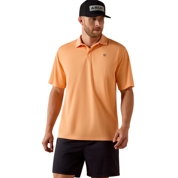 ARIAT TEK POLO CANTALOUPE - MENS POLO  - 10071397