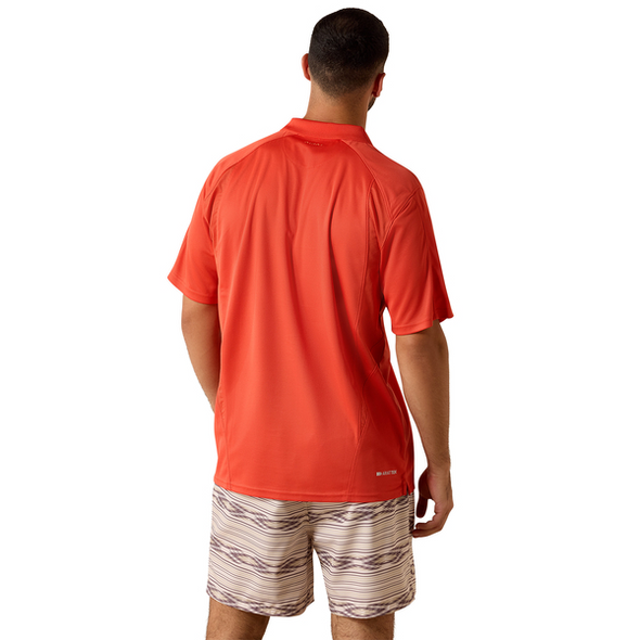 ARIAT AC CLASSIC FIT POLO PAPRIKA - MENS POLO  - 10071428