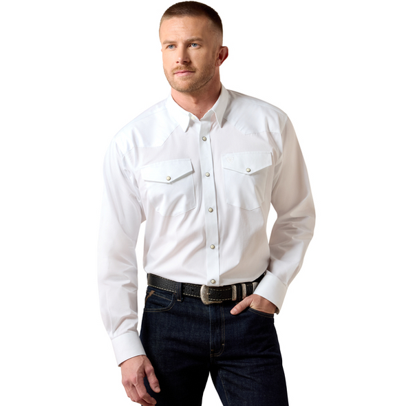 ARIAT LIGHTWEIGHT TWILL CLASSIC WHIT - MENS SHIRT  - 10071236