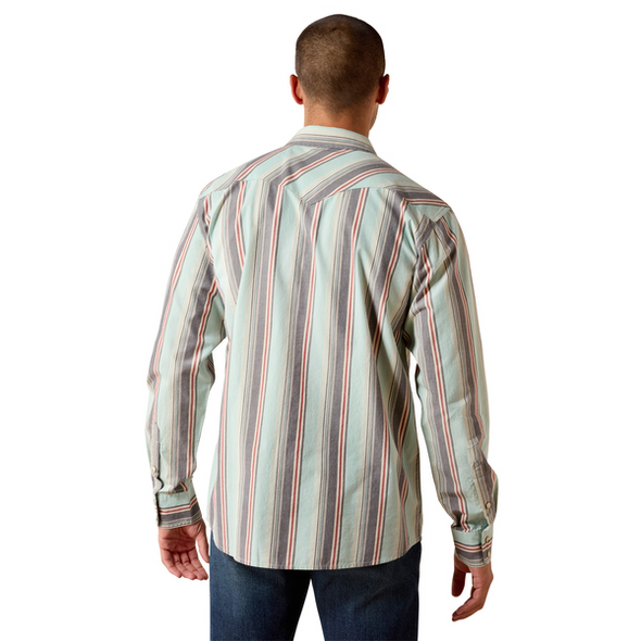 ARIAT HESPERUS FITTED AQUIFER STRIPE - MENS SHIRT  - 10071089