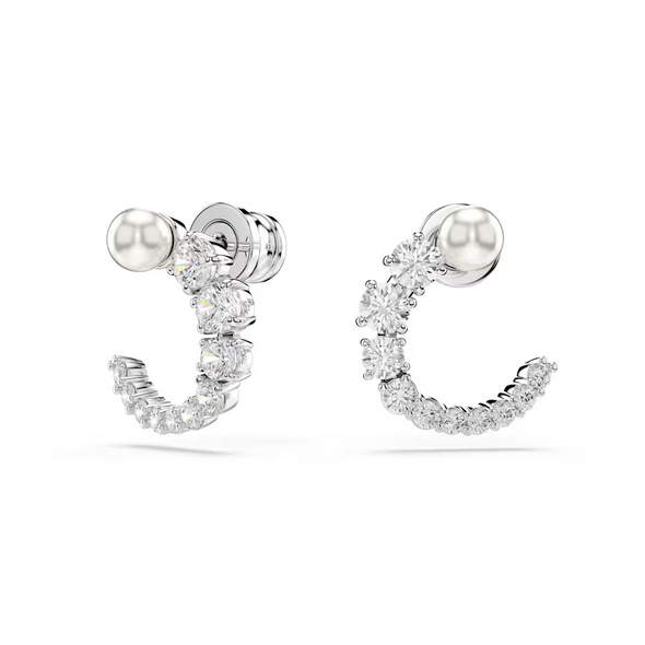 SWAROVSKI MATRIX HOOP CRYSTAL PEARL - ACCESSORIES JEWELRY EARRINGS - 5701602