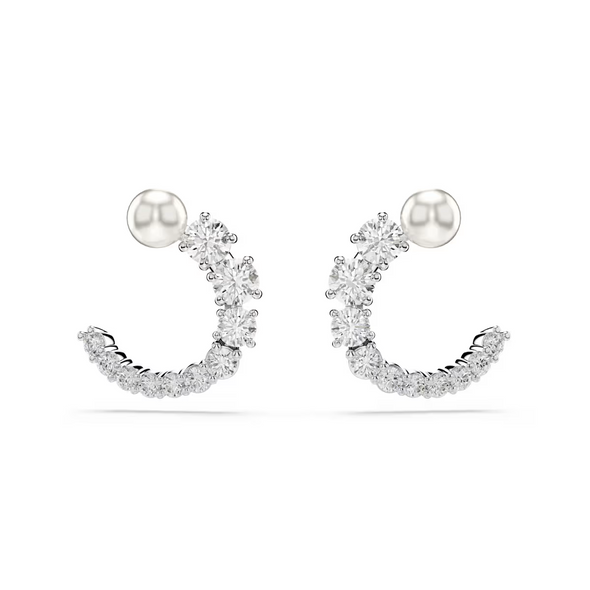 SWAROVSKI MATRIX HOOP CRYSTAL PEARL - ACCESSORIES JEWELRY EARRINGS - 5701602