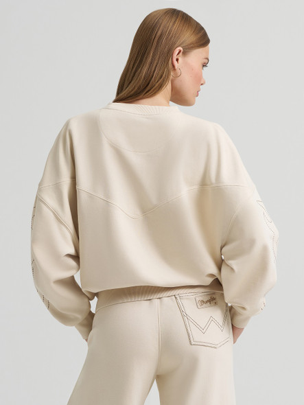 WRANGLER LAINEY WILSON SWEATSHIRT CREAM - LADIES SWEATSHIRT  - 112375627